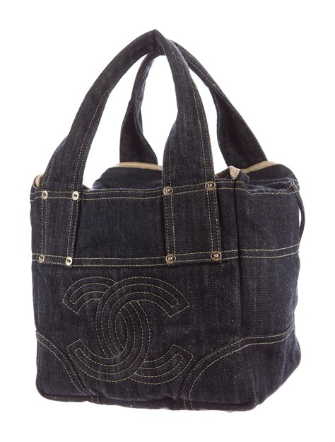 denim chanel tote bag|Chanel denim bag for sale.